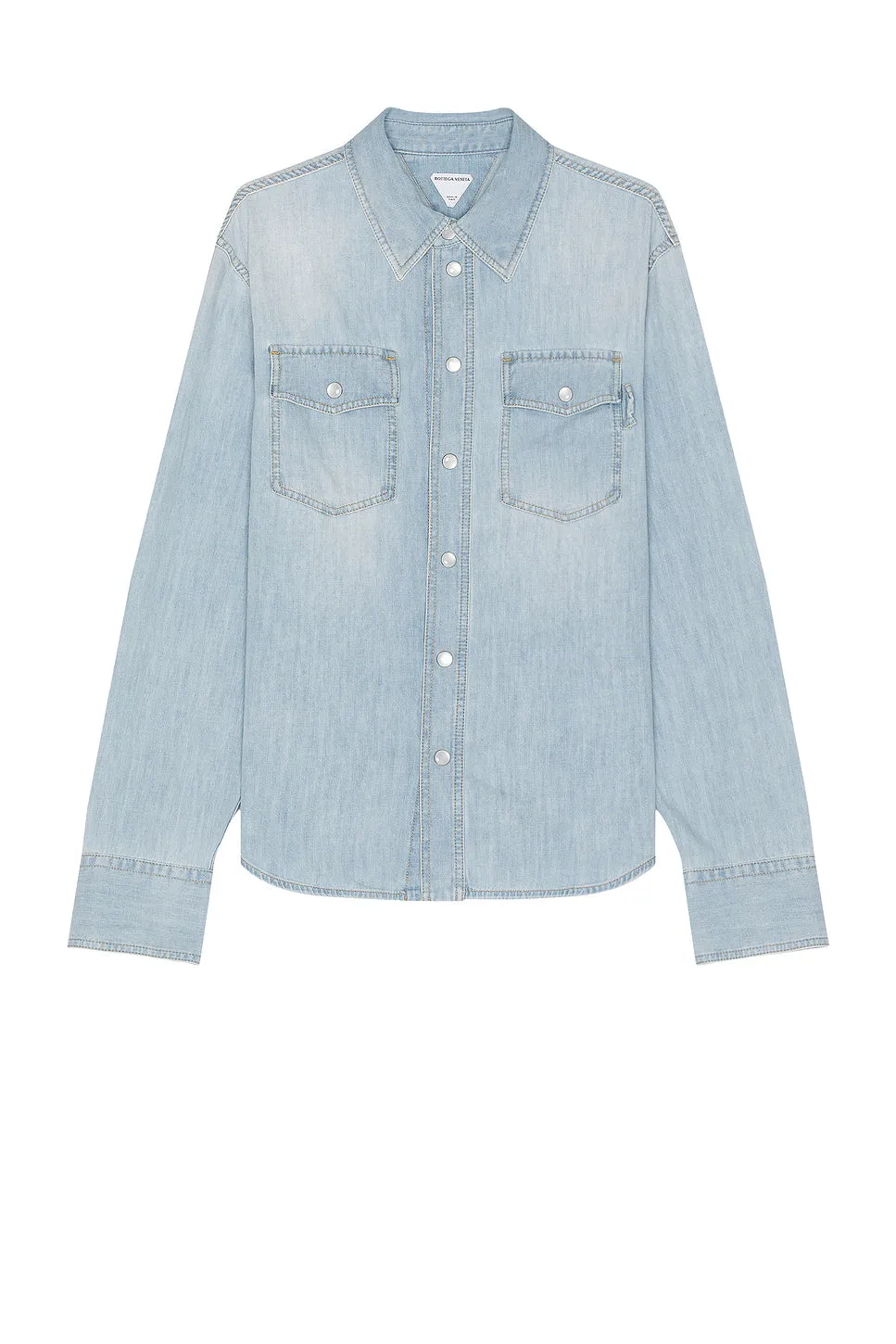 Bleached Light Denim Shirt
