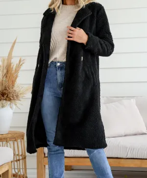 Boucle Coat - Black
