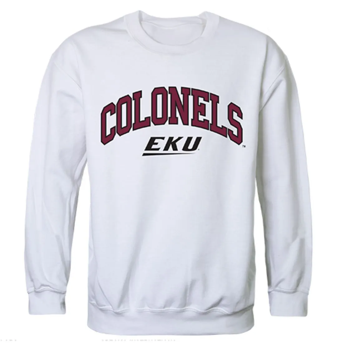 EKU Eastern Kentucky University Campus Crewneck Pullover Sweatshirt Sweater White