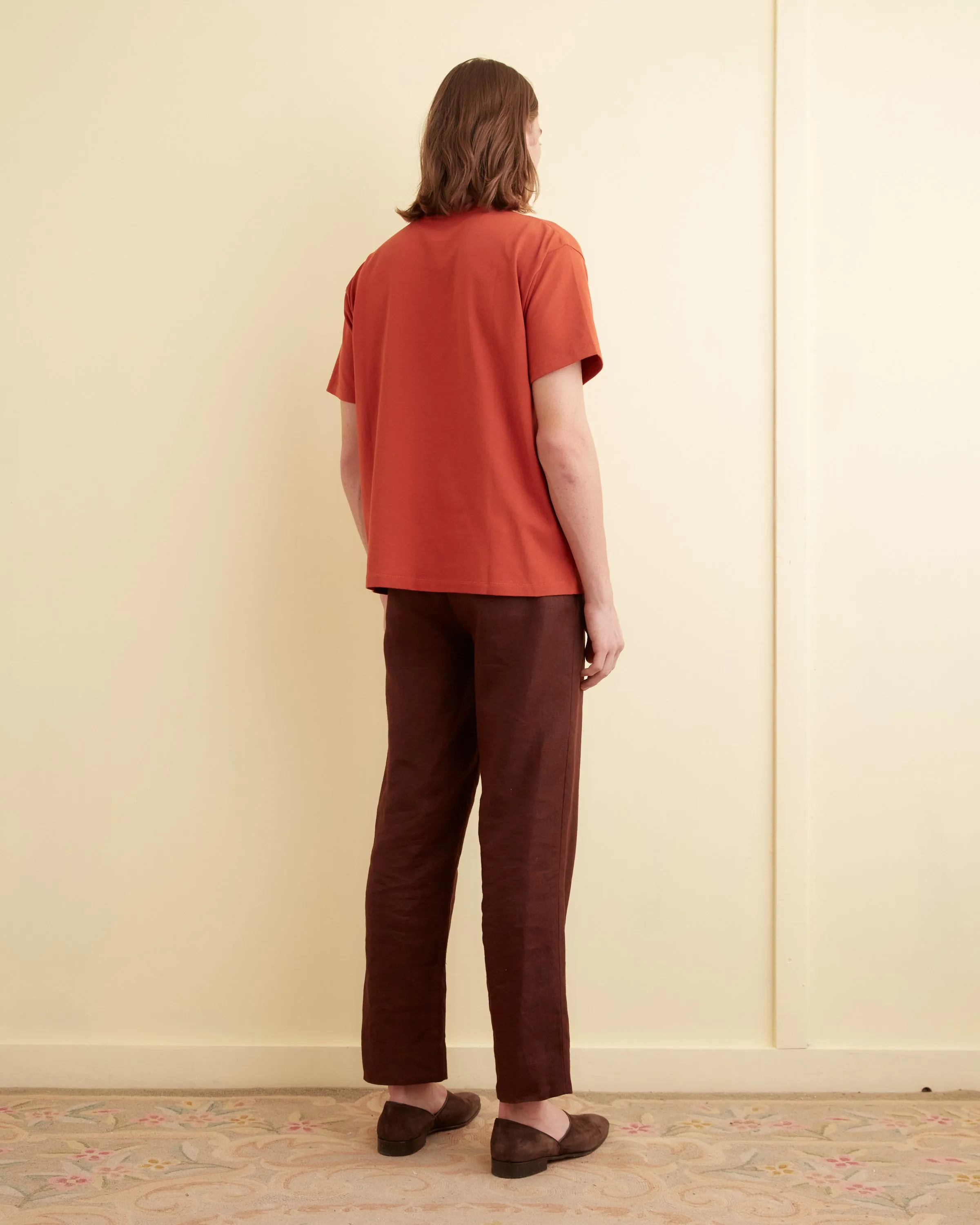 Flocked Nouveau Tee - Red