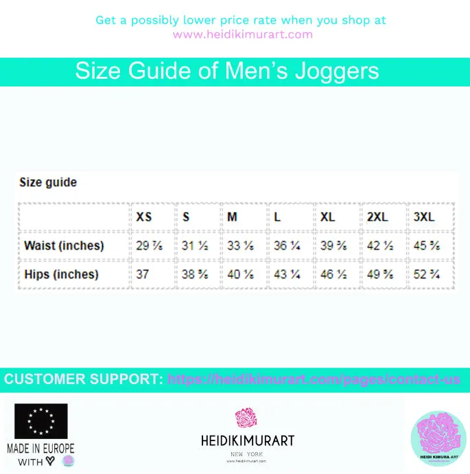 Red Abstract Patterned Men's Joggers, Best Hot Red Yes Print Premium Colorful Men's Joggers Casual Sweatpants - Made in EU